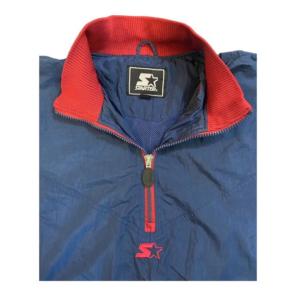 Vintage 90s STARTER Half Zip Bomber Lightweight Windbreaker Shell Jacket - Picture 7 of 7